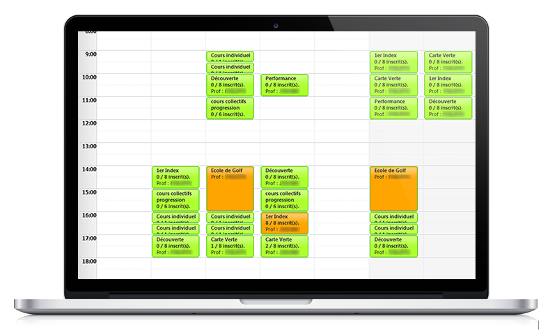 i-golf gestion planning ordinateur